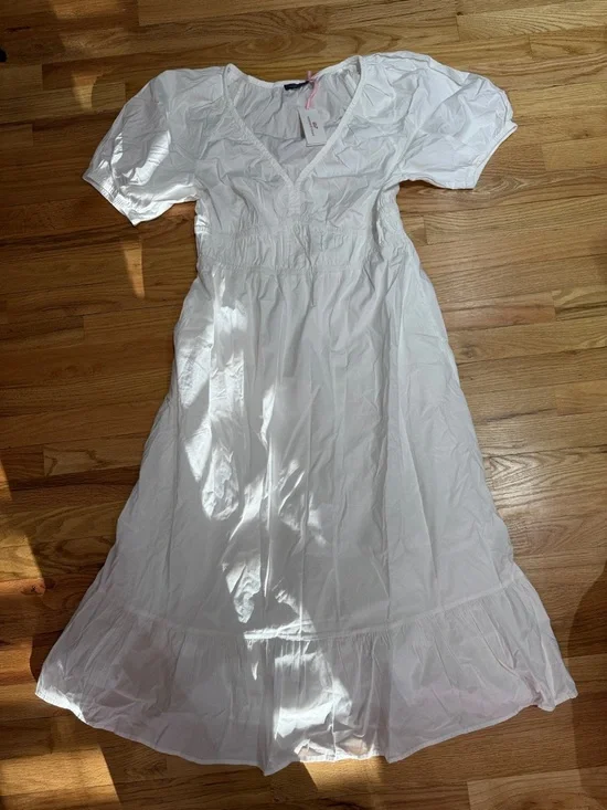 Vineyard Vines NWT poplin v-neck midi dress🎀❤️🌺 - Picture 3 of 11